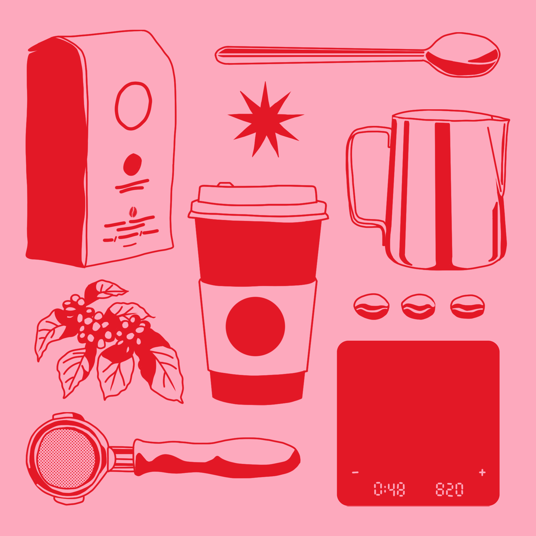 Tools of the Trade for Baristas and Coffee Drinkers - Magnet