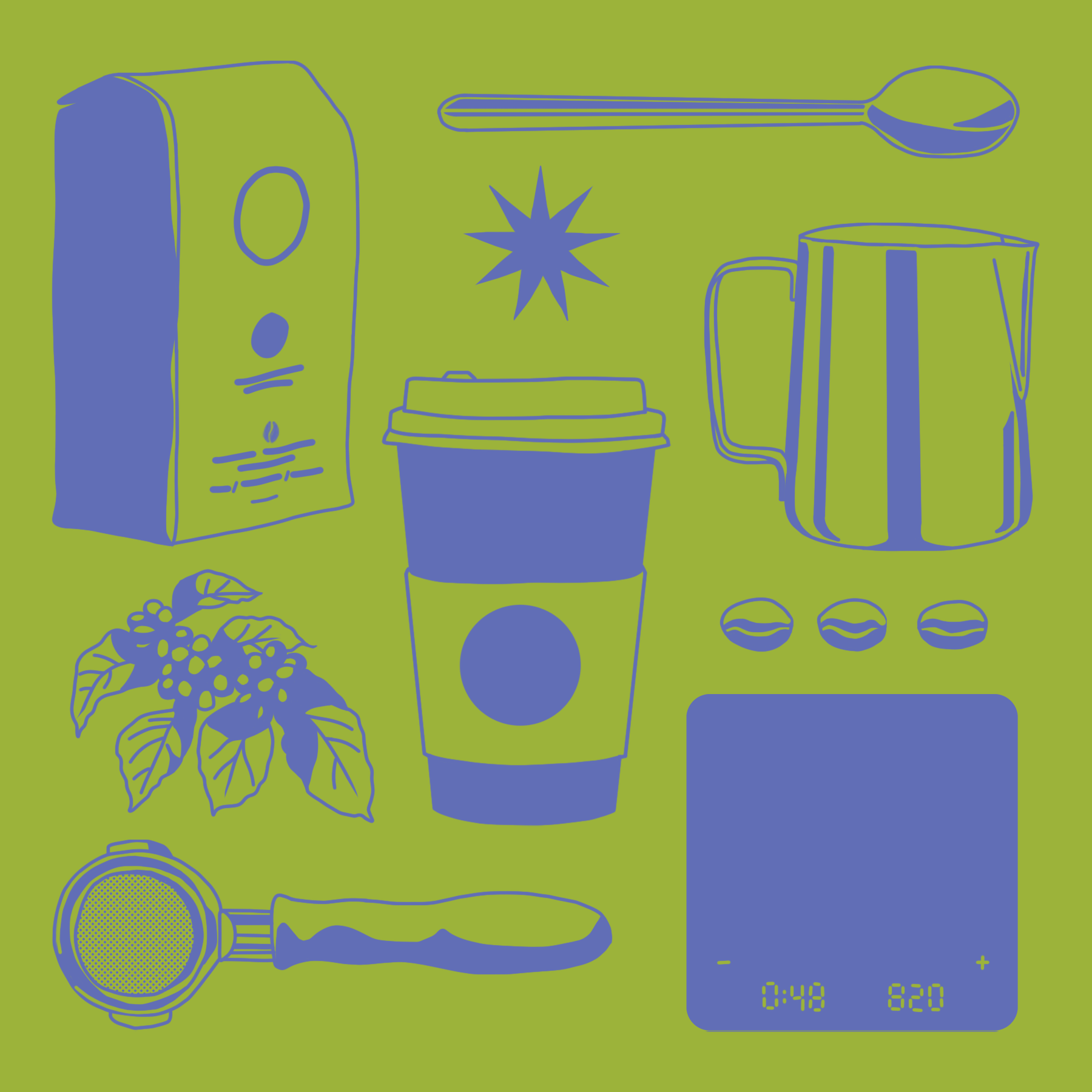 Tools of the Trade for Baristas and Coffee Drinkers - Magnet