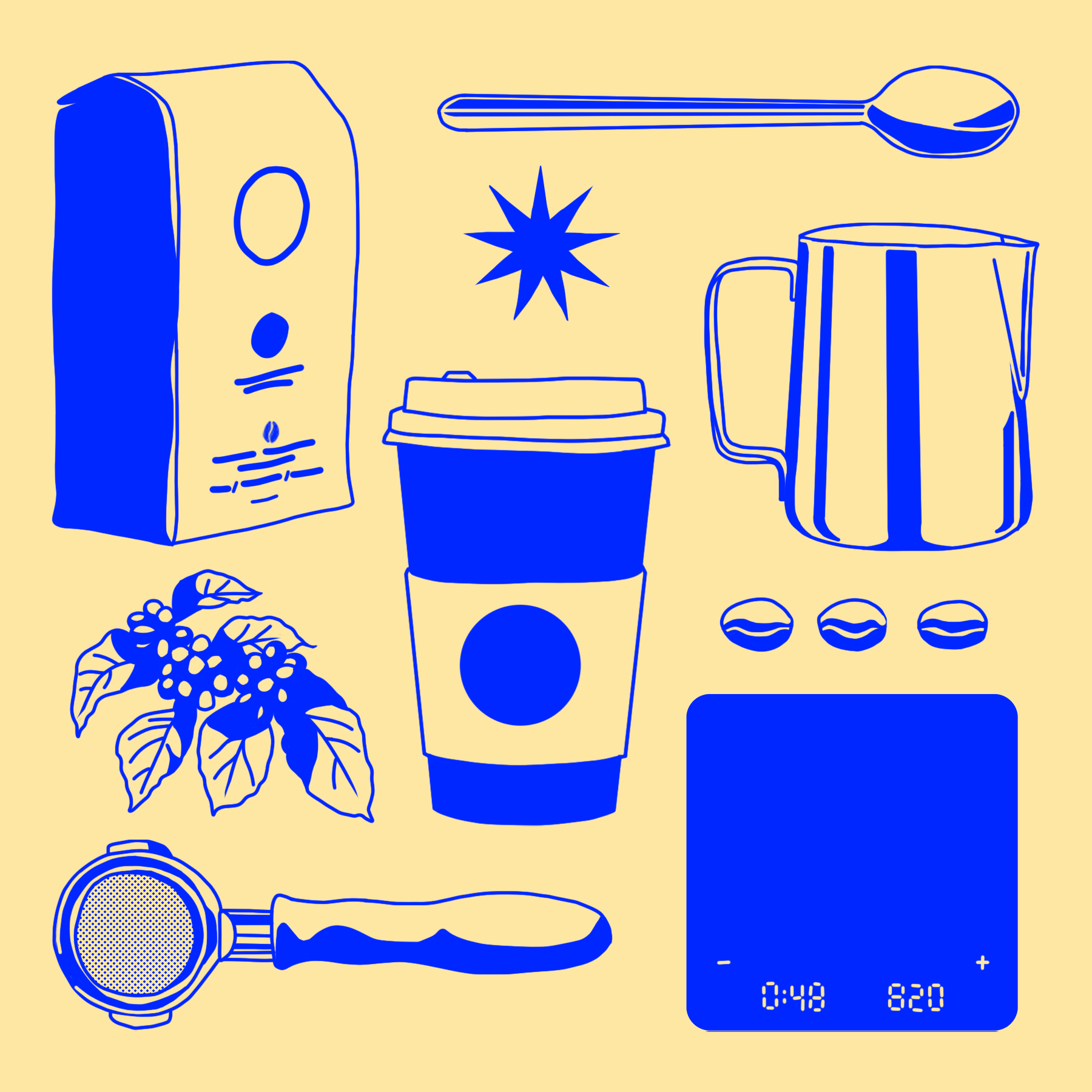 Tools of the Trade for Baristas and Coffee Drinkers - Magnet